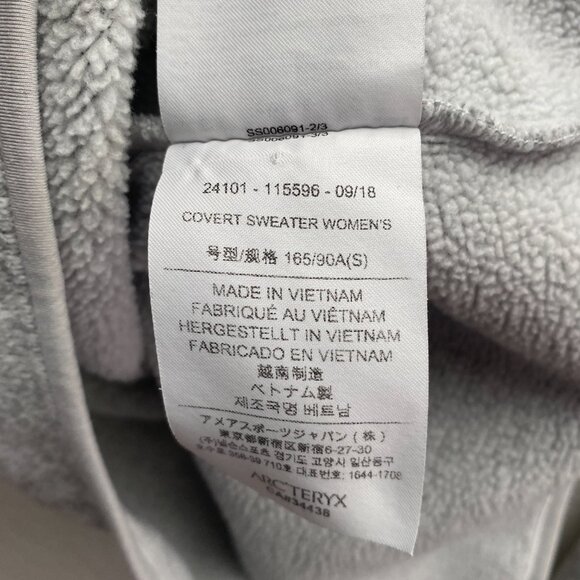 Arc'teryx Sweater Knit Covert Gray Crewneck Fleece Pocket Small Arcteryx - Picture 5 of 5